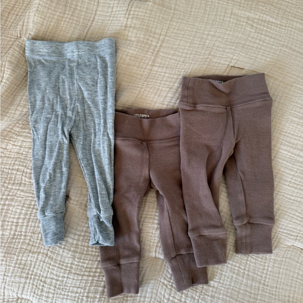 LITTLE BIPSY Pants - Gray and Brown